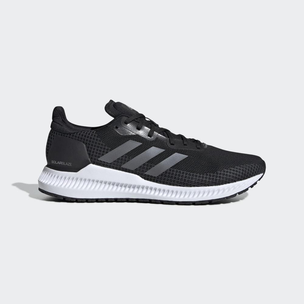 Adidasi Alergare Adidas Solar Blaze Barbati Romania - Negrii/Gri/Albi EF0815